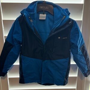 Umbro Kids Two-Tone Blue and Black Puffer Jacket